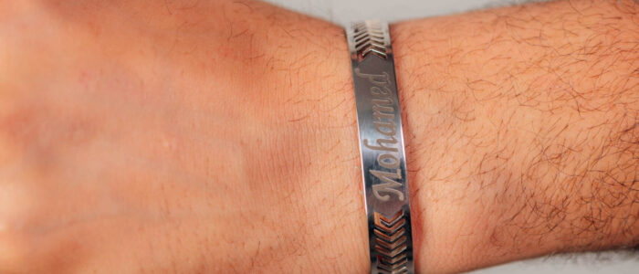 engraved bracelet for couples
