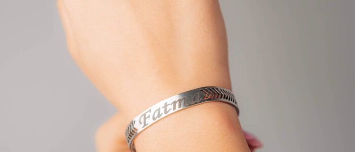engraved bracelet for couples