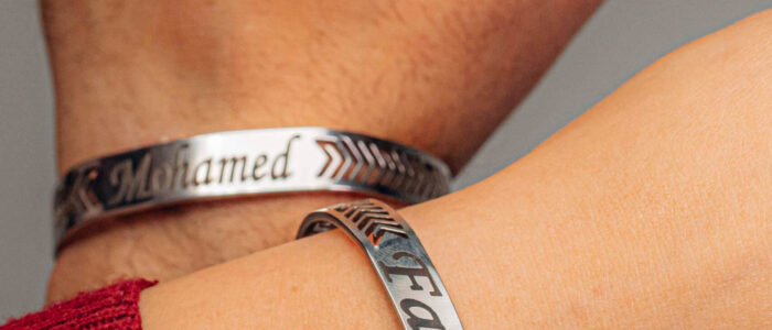 engraved bracelet for couples