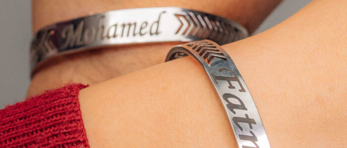 engraved bracelet for couples